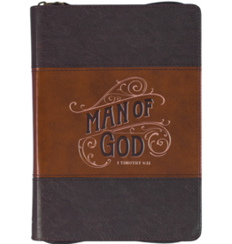 Christian Art Gifts Journal - Man of God Faux Leather