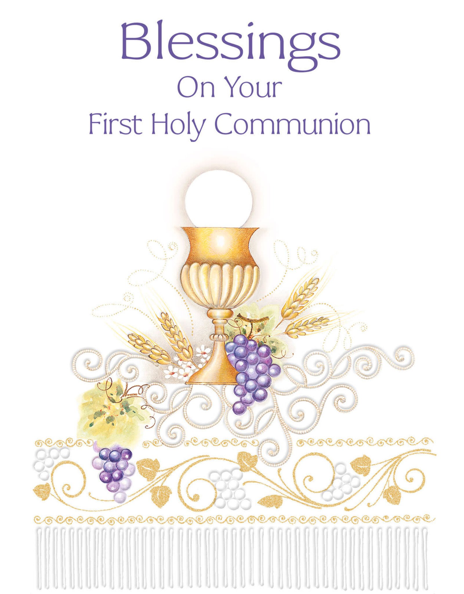 Greetings of Faith Card - First Communion (For Anyone), Best Wishes