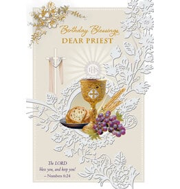 Greetings of Faith Card - Priest Birthday