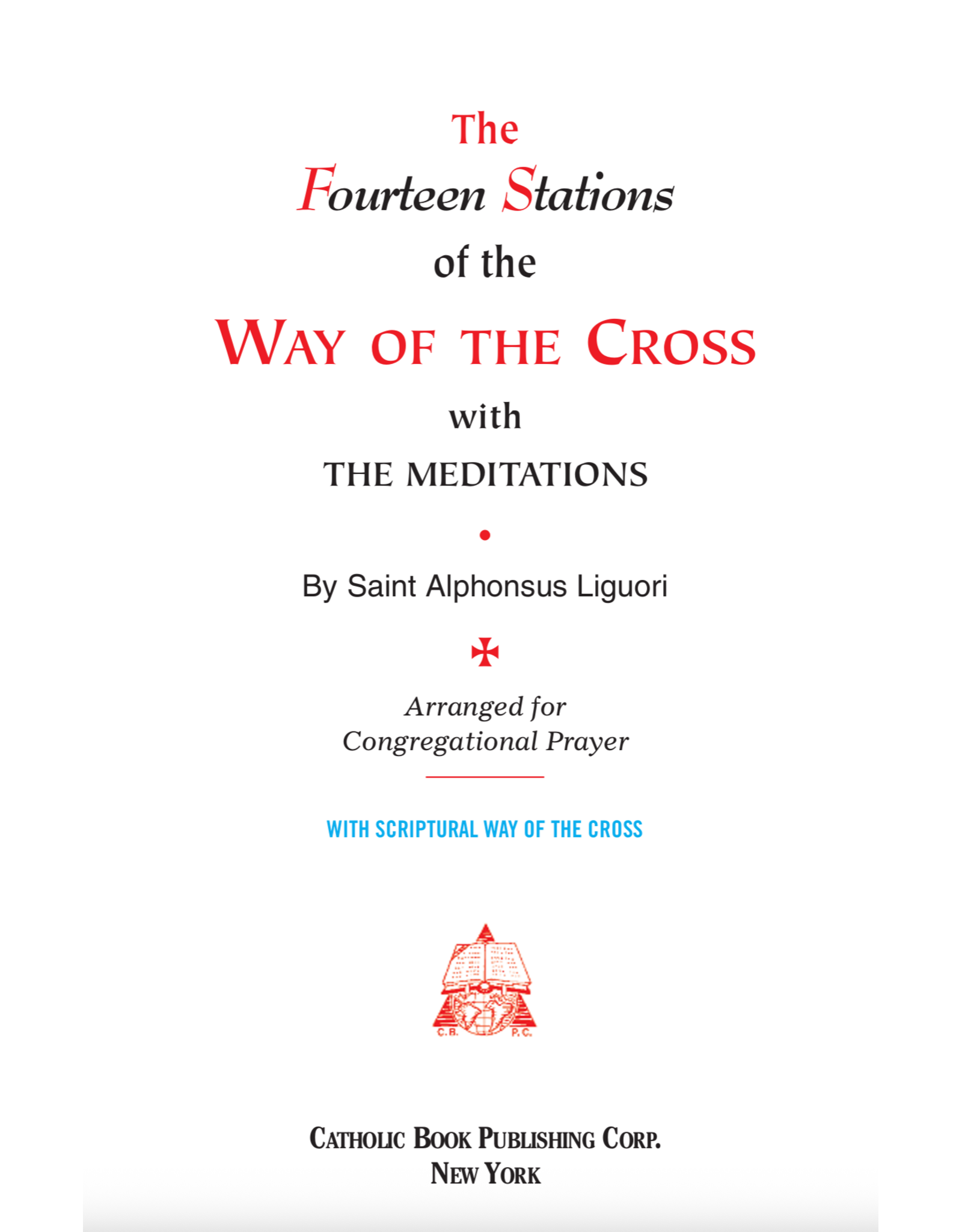 Catholic Book Publishing Way of the Cross by Saint Alphonsus Liguori