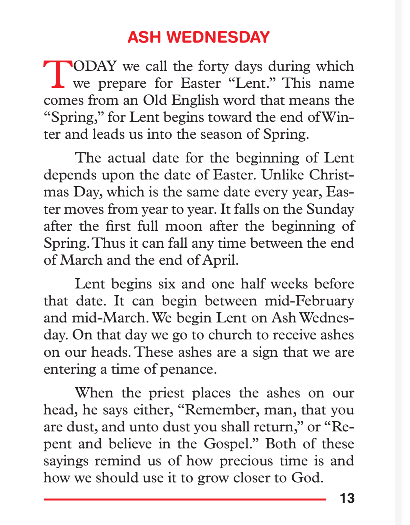 Catholic Book Publishing Celebrating Lent