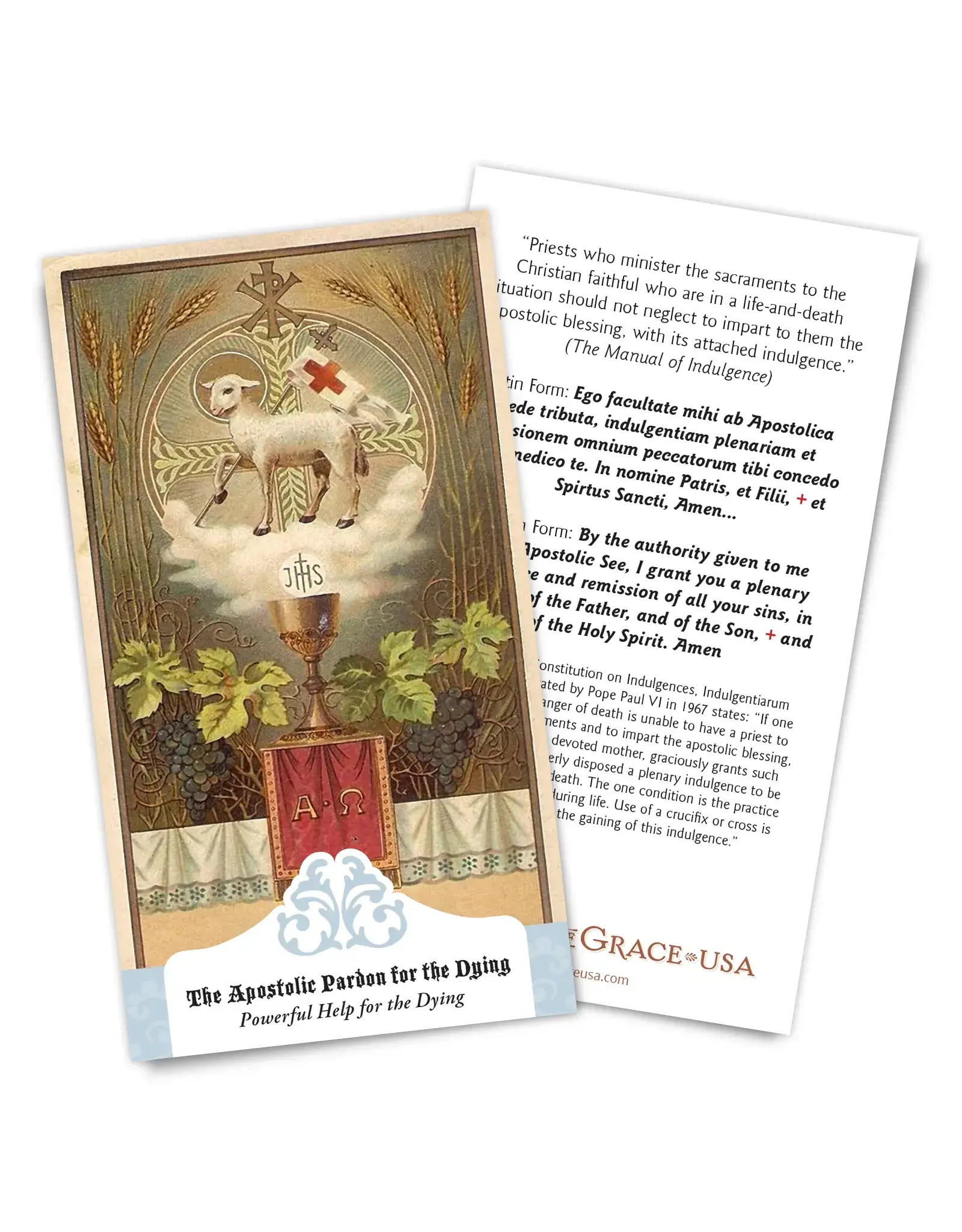 Full of Grace Apostolic Pardon for the Dying Card