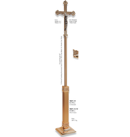Regal Candlestick 83"Ht, 10.5" Base, Combination Finish