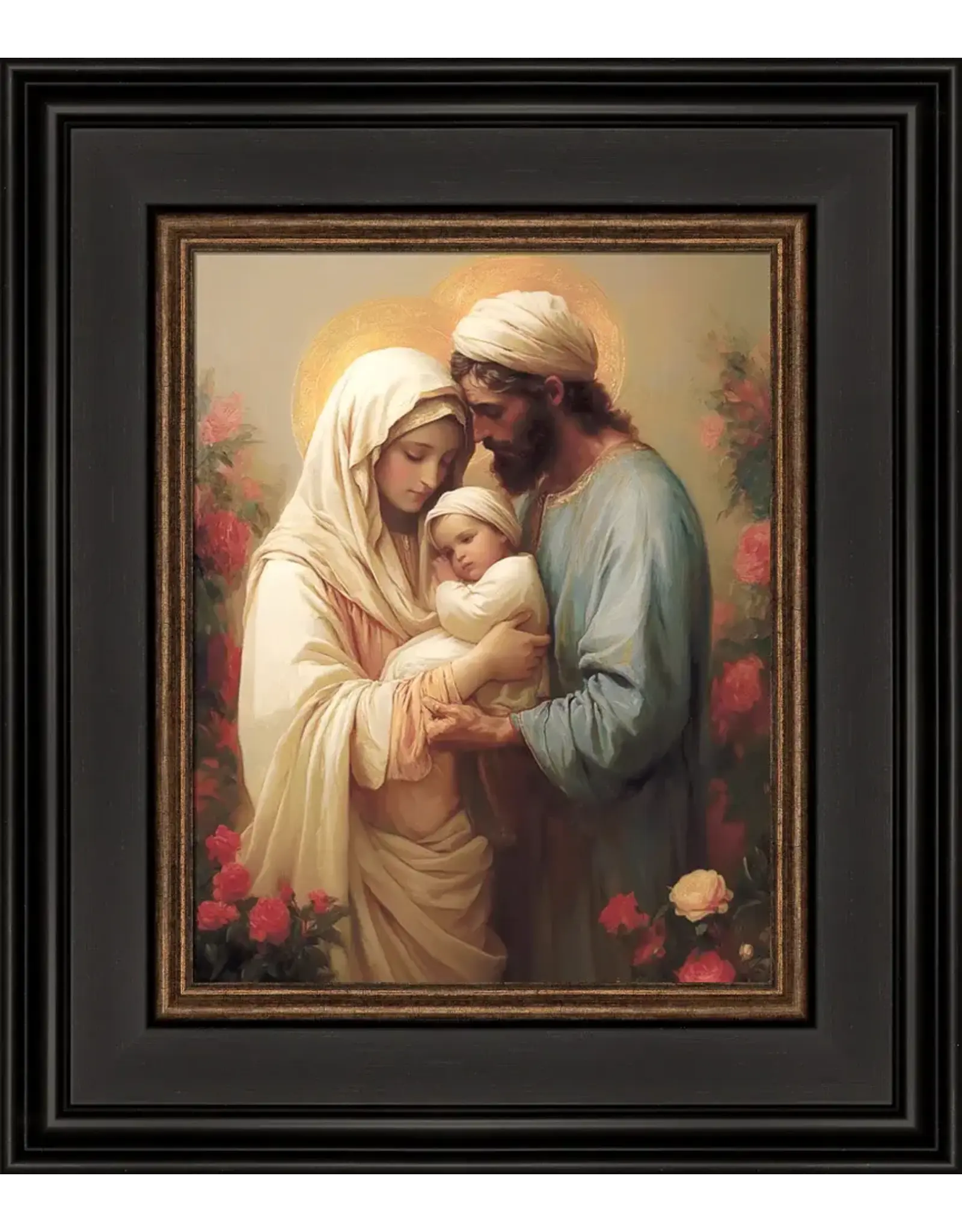Barbara Alger Holy Family in the Flower Garden Brown Framed 8x10 Art Print