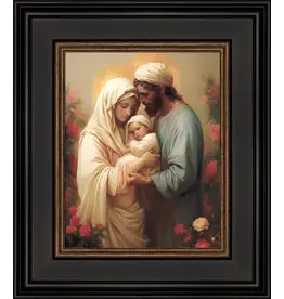 Barbara Alger Holy Family in the Flower Garden Brown Framed 8x10 Art Print