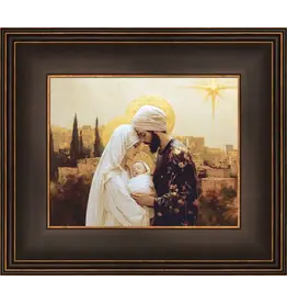Barbara Alger Christ is Born Bronze Framed 8x10 Art Print
