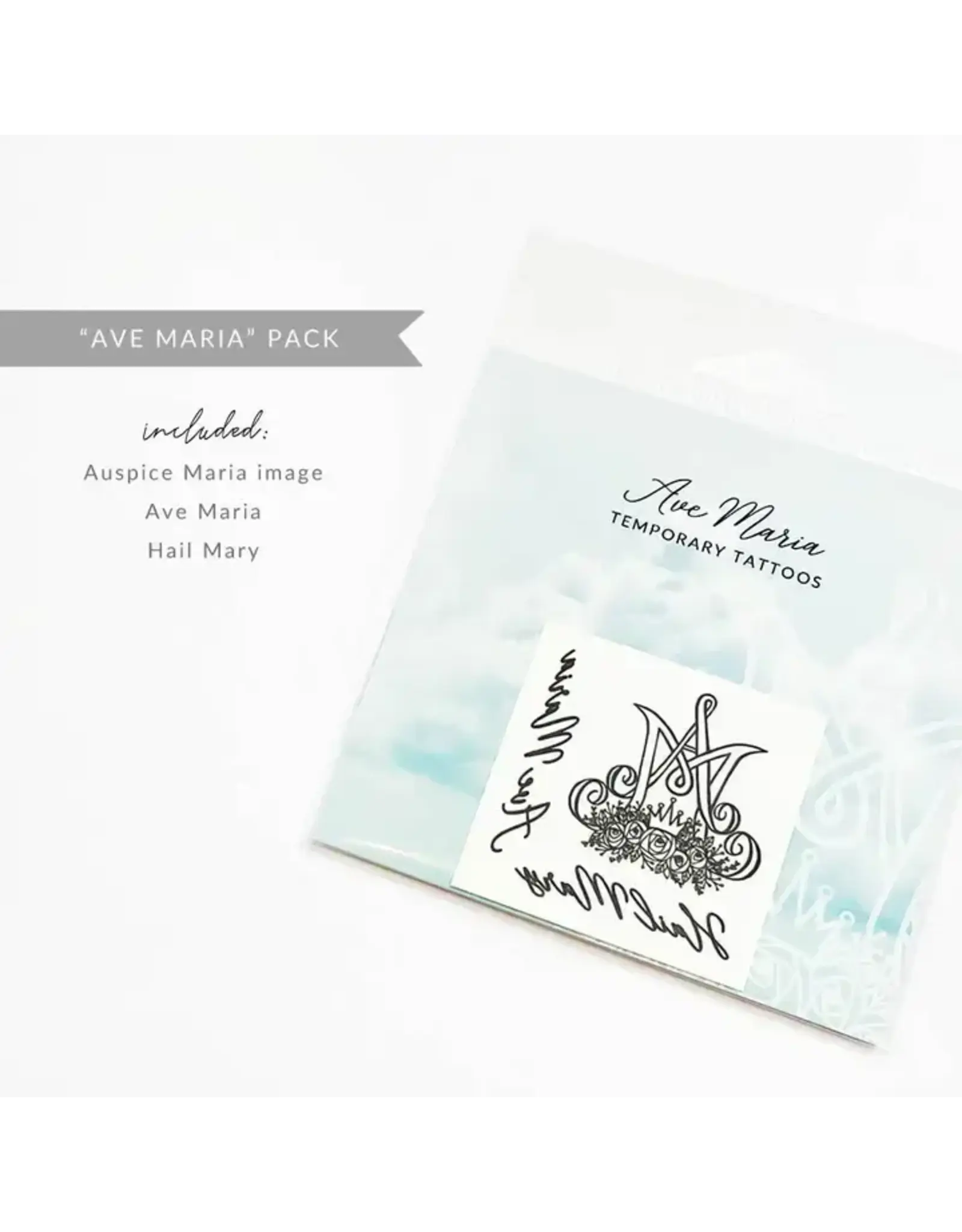 Just Love Prints Temporary Tattoos - Ave Maria Collection