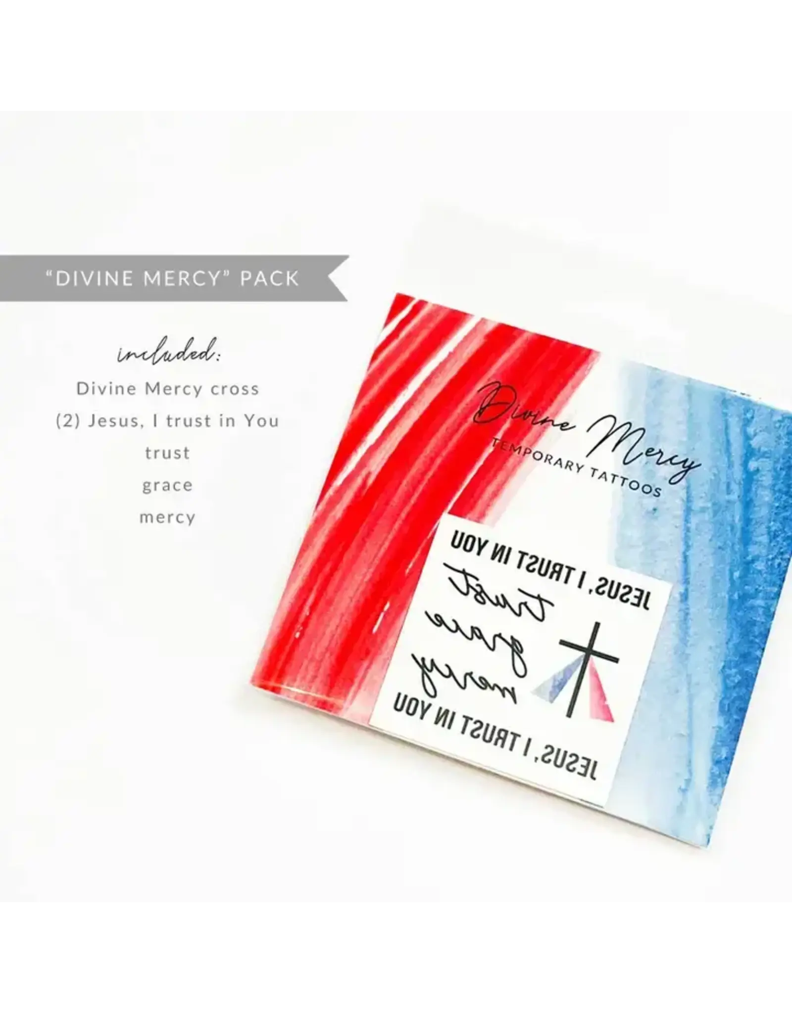 Just Love Prints Temporary Tattoos - Divine Mercy Collection