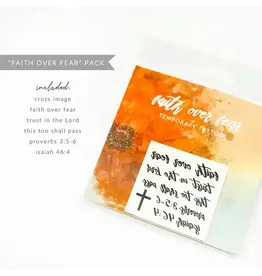 Just Love Prints Temporary Tattoos - Faith Over Fear Collection