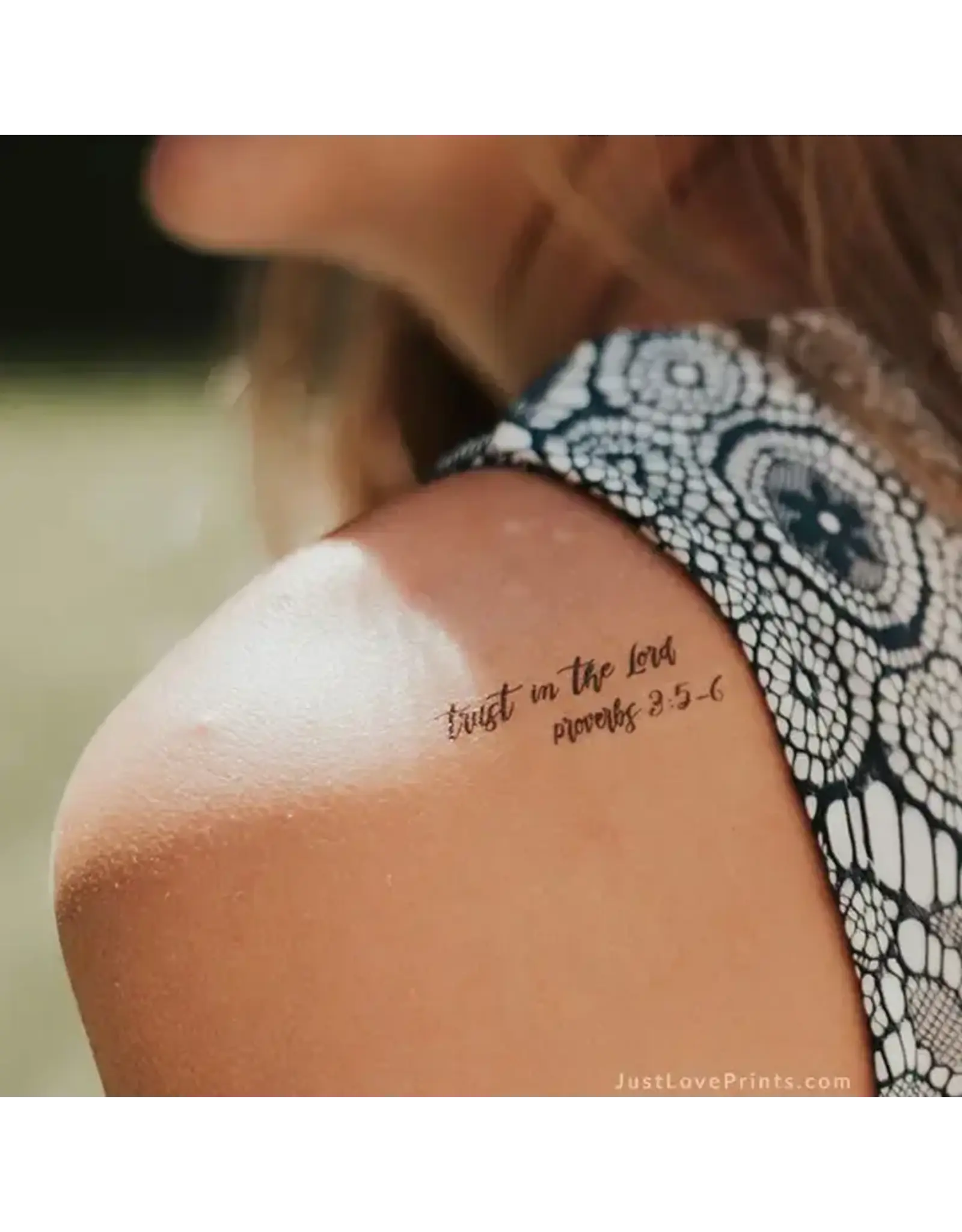 Just Love Prints Temporary Tattoos - Faith Over Fear Collection