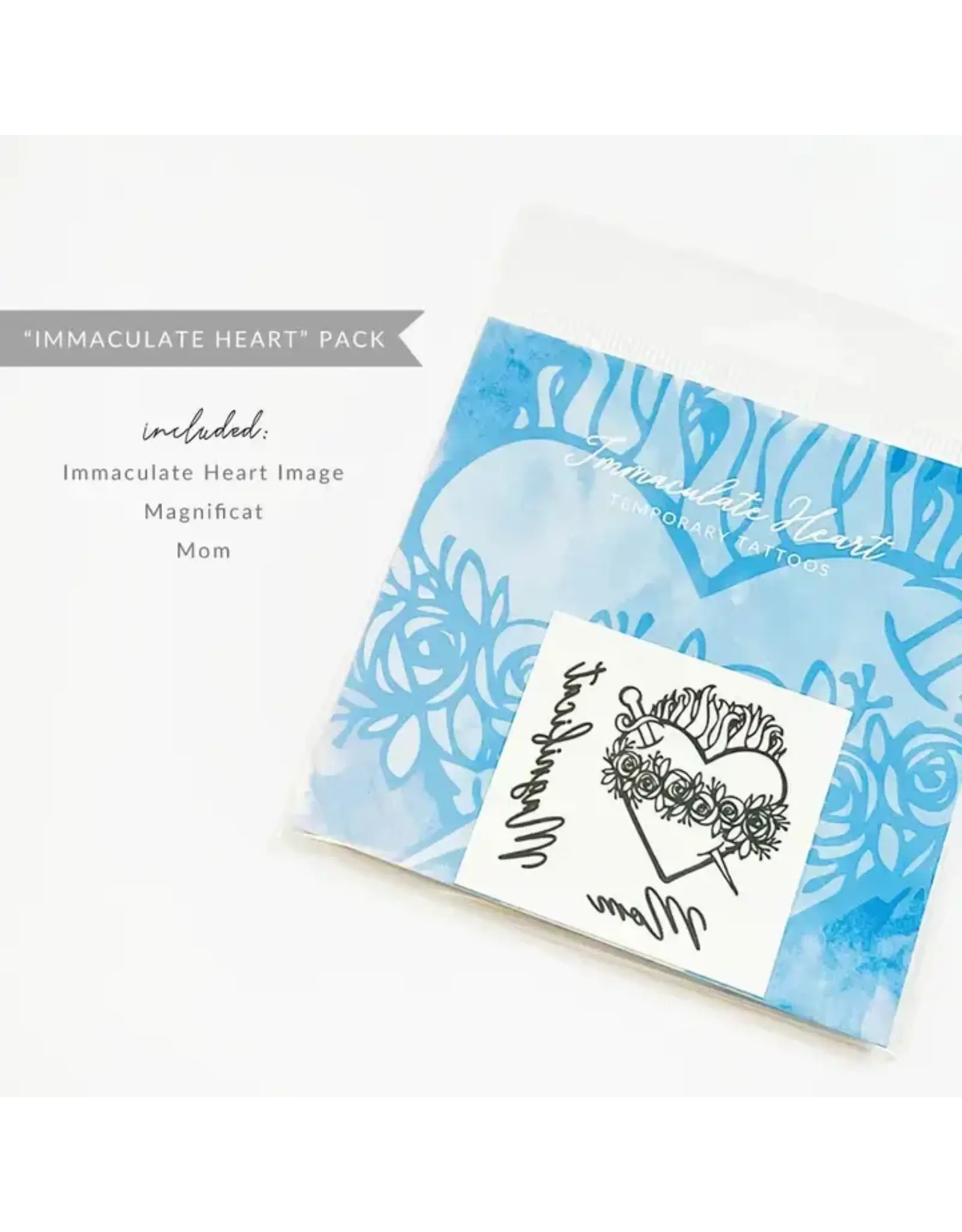 Just Love Prints Temporary Tattoos - Immaculate Heart Collection