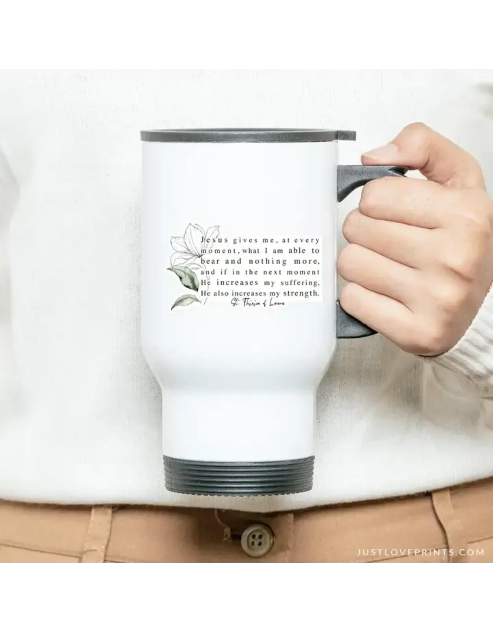 Just Love Prints Sticker - Jesus Gives Me (St. Therese of Lisieux)