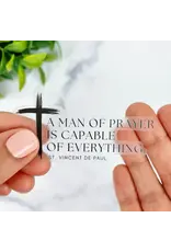 Just Love Prints Sticker - A Man of Prayer (St. Vincent de Paul)