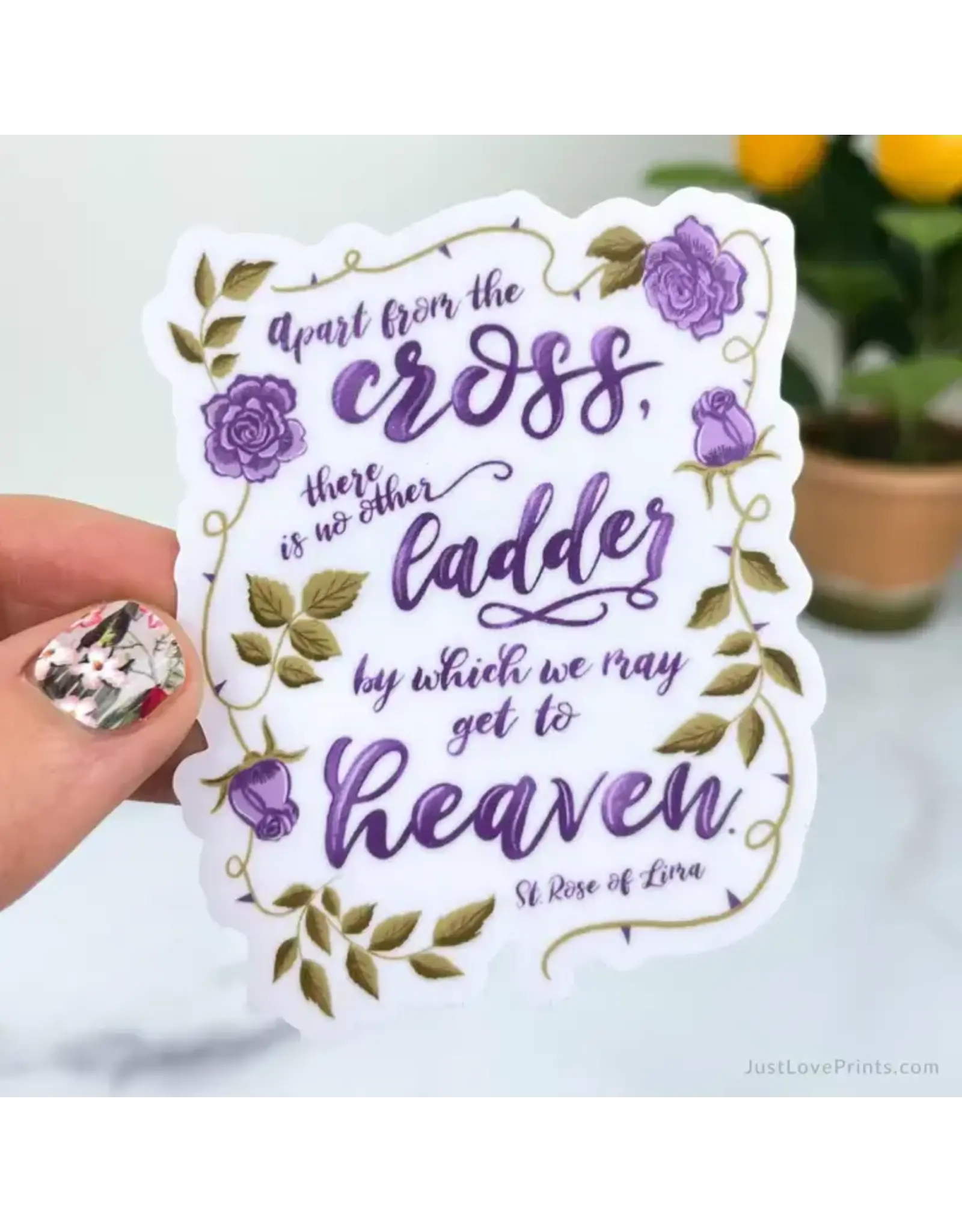 Just Love Prints Sticker - Apart from the Cross (St. Rose of Lima)