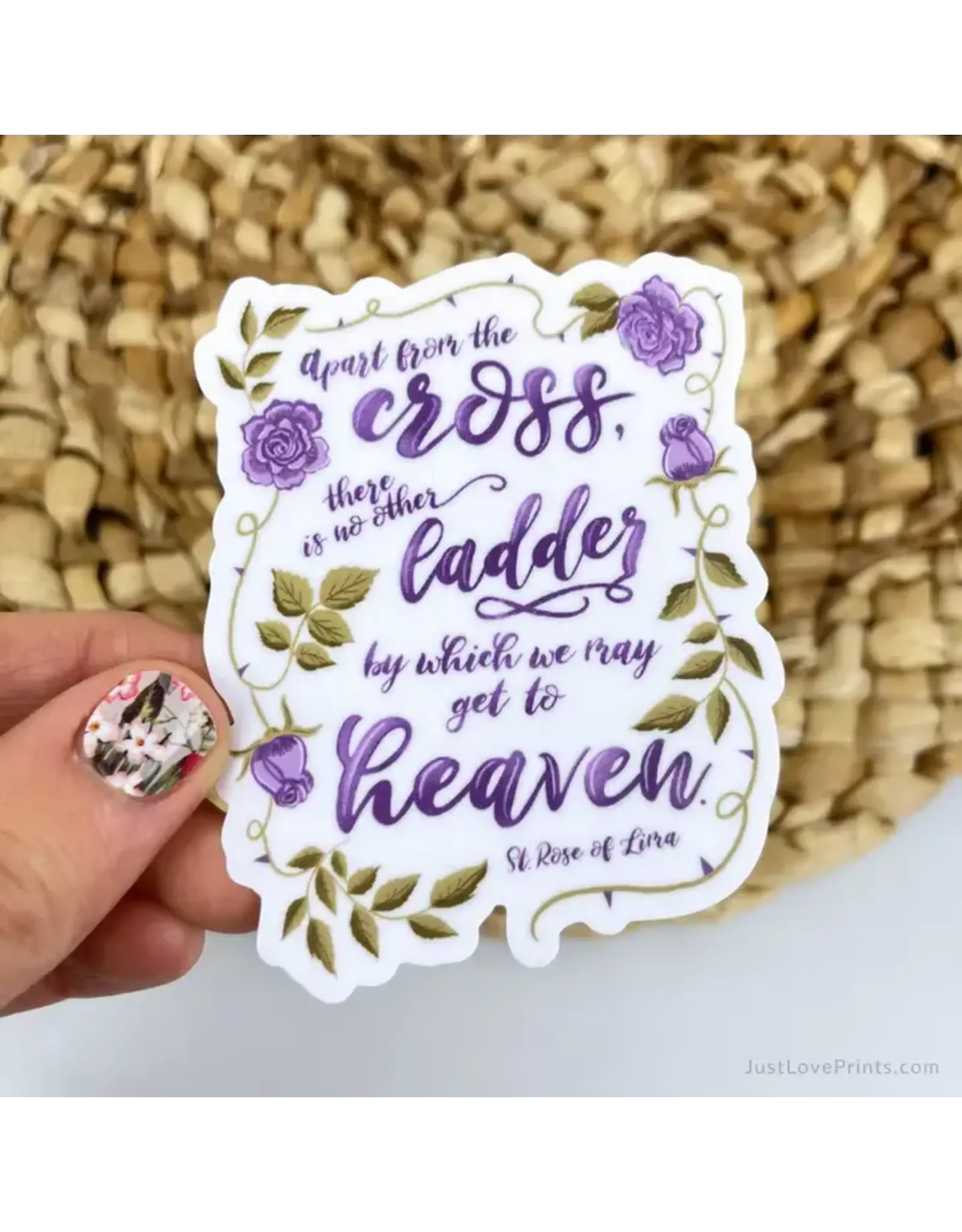 Just Love Prints Sticker - Apart from the Cross (St. Rose of Lima)