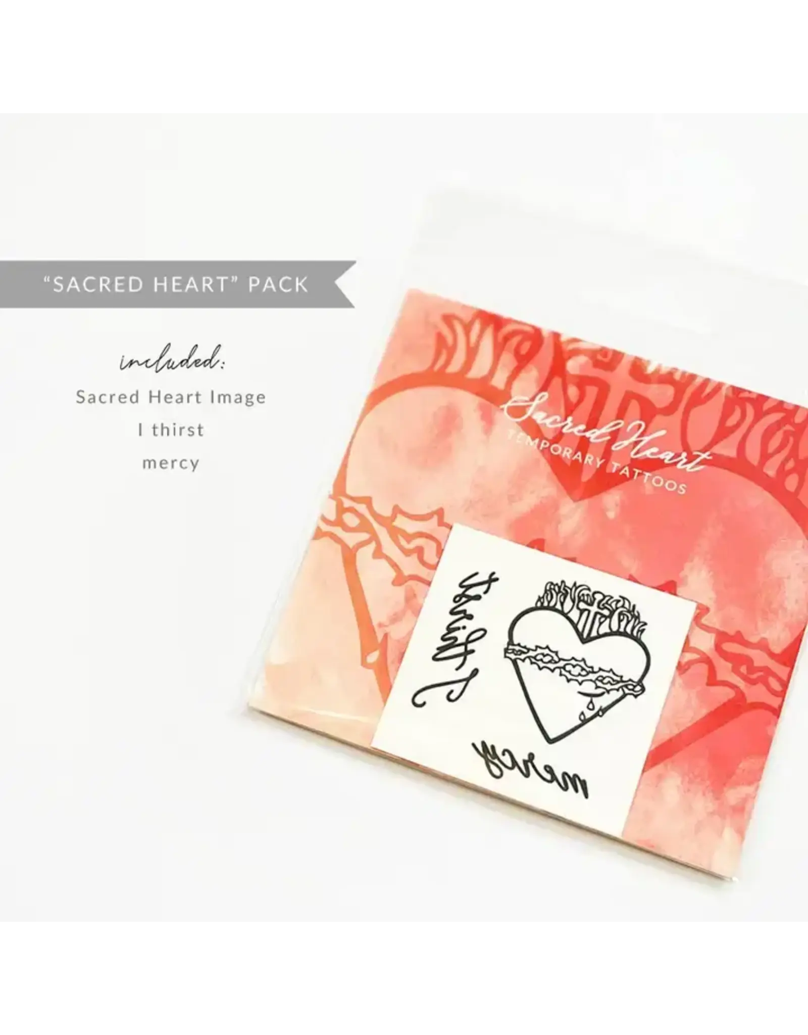 Just Love Prints Temporary Tattoos - Sacred Heart Collection
