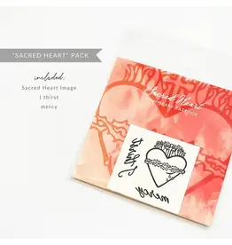 Just Love Prints Temporary Tattoos - Sacred Heart Collection