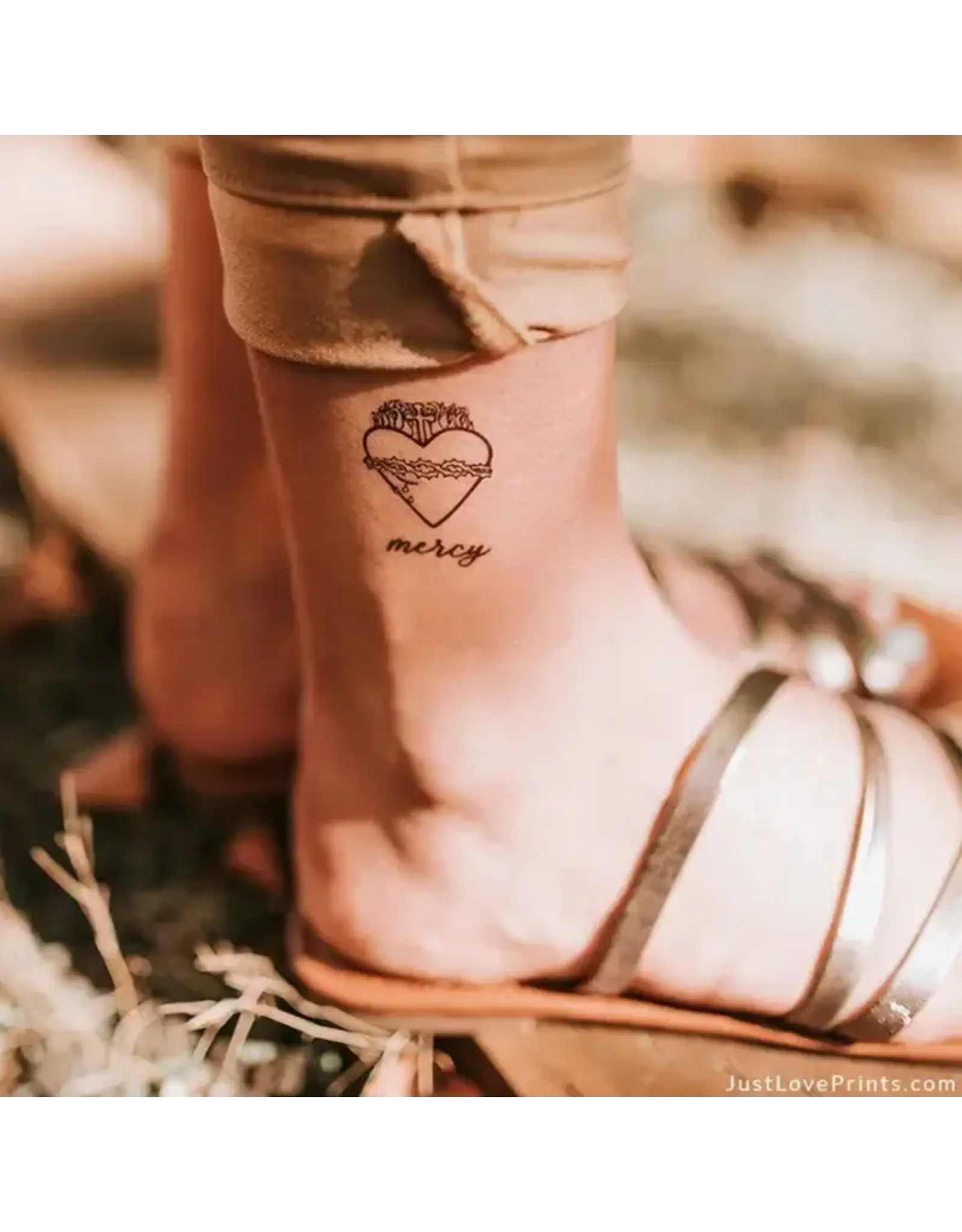 Just Love Prints Temporary Tattoos - Sacred Heart Collection