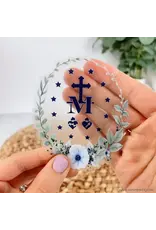 Just Love Prints Sticker - Floral Border Miraculous Medal