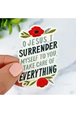 Just Love Prints Sticker - Floral Surrender To Jesus