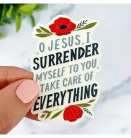 Just Love Prints Sticker - Floral Surrender To Jesus