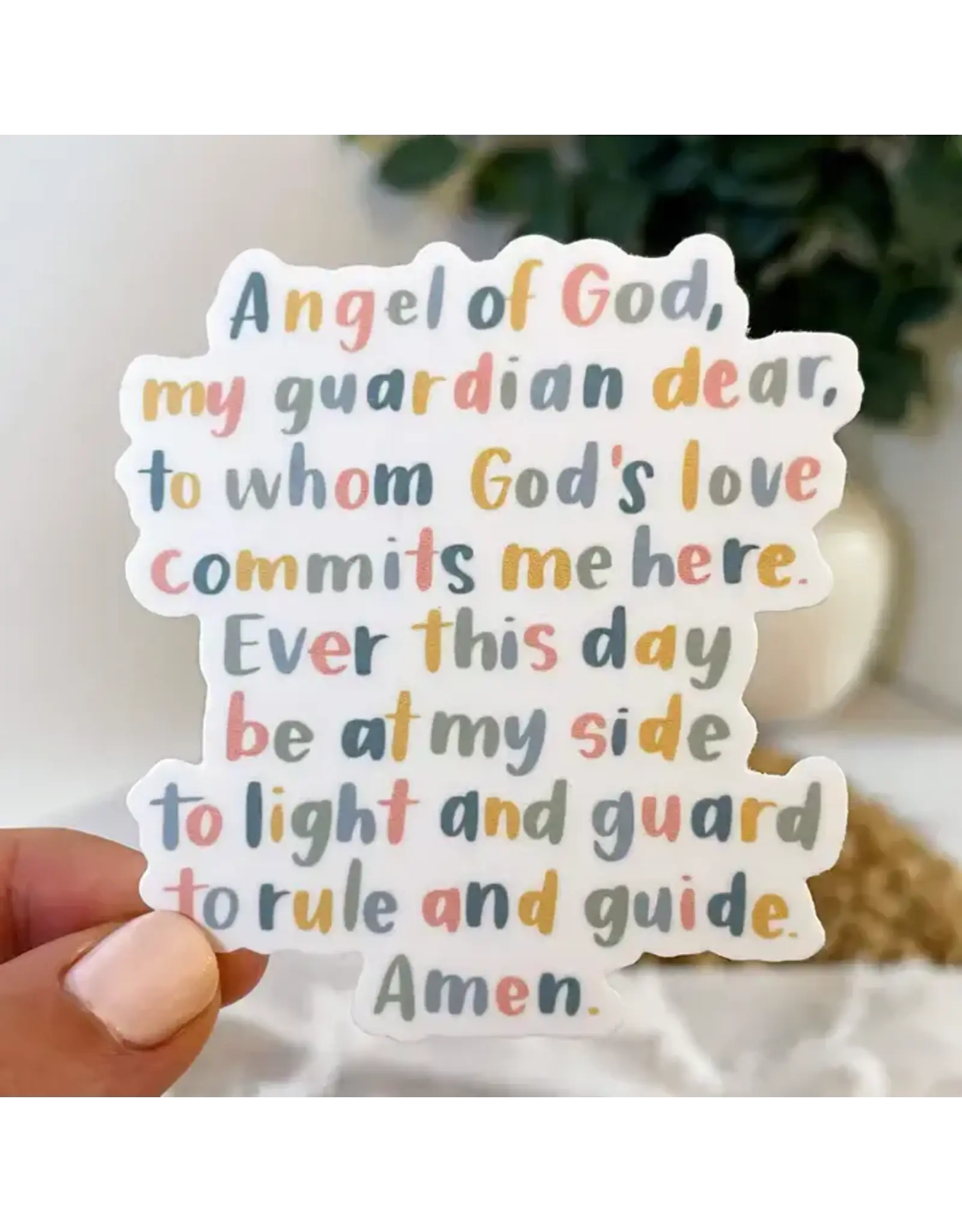 Just Love Prints Sticker - Guardian Angel Prayer