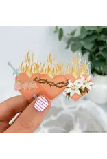 Just Love Prints Sticker - Hearts of the Holy Family Color