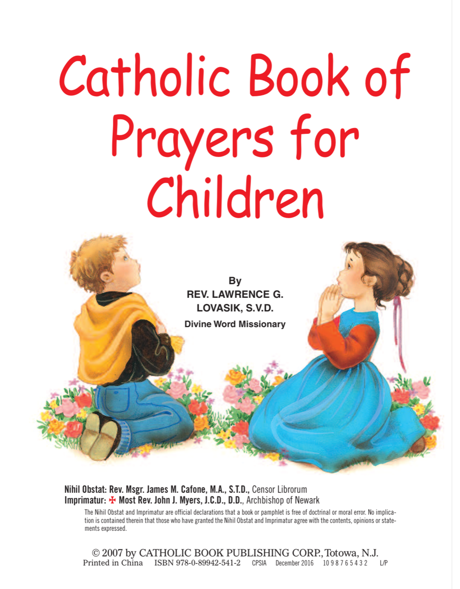 Catholic Book Publishing Catholic Book of Prayers for Children