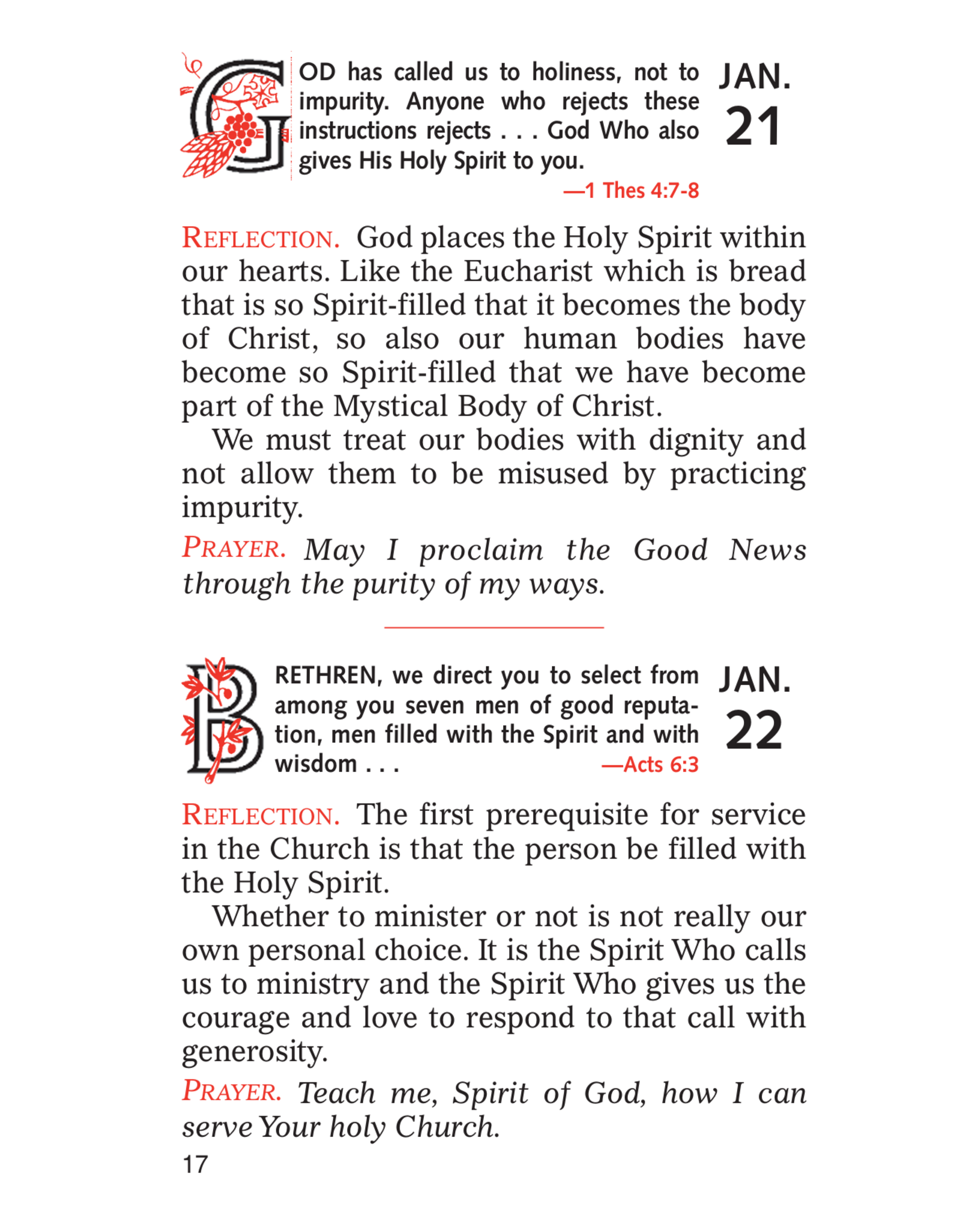 Catholic Book Publishing Daily Meditations with the Holy Spirit