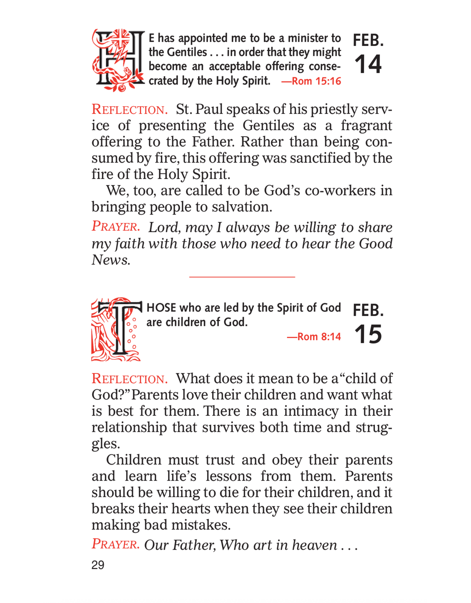 Catholic Book Publishing Daily Meditations with the Holy Spirit