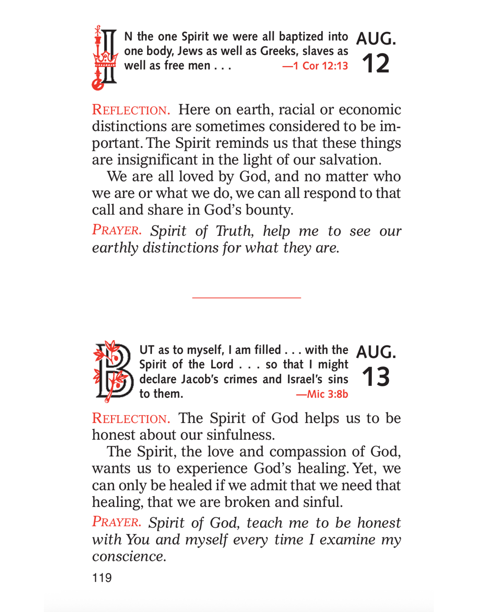 Catholic Book Publishing Daily Meditations with the Holy Spirit