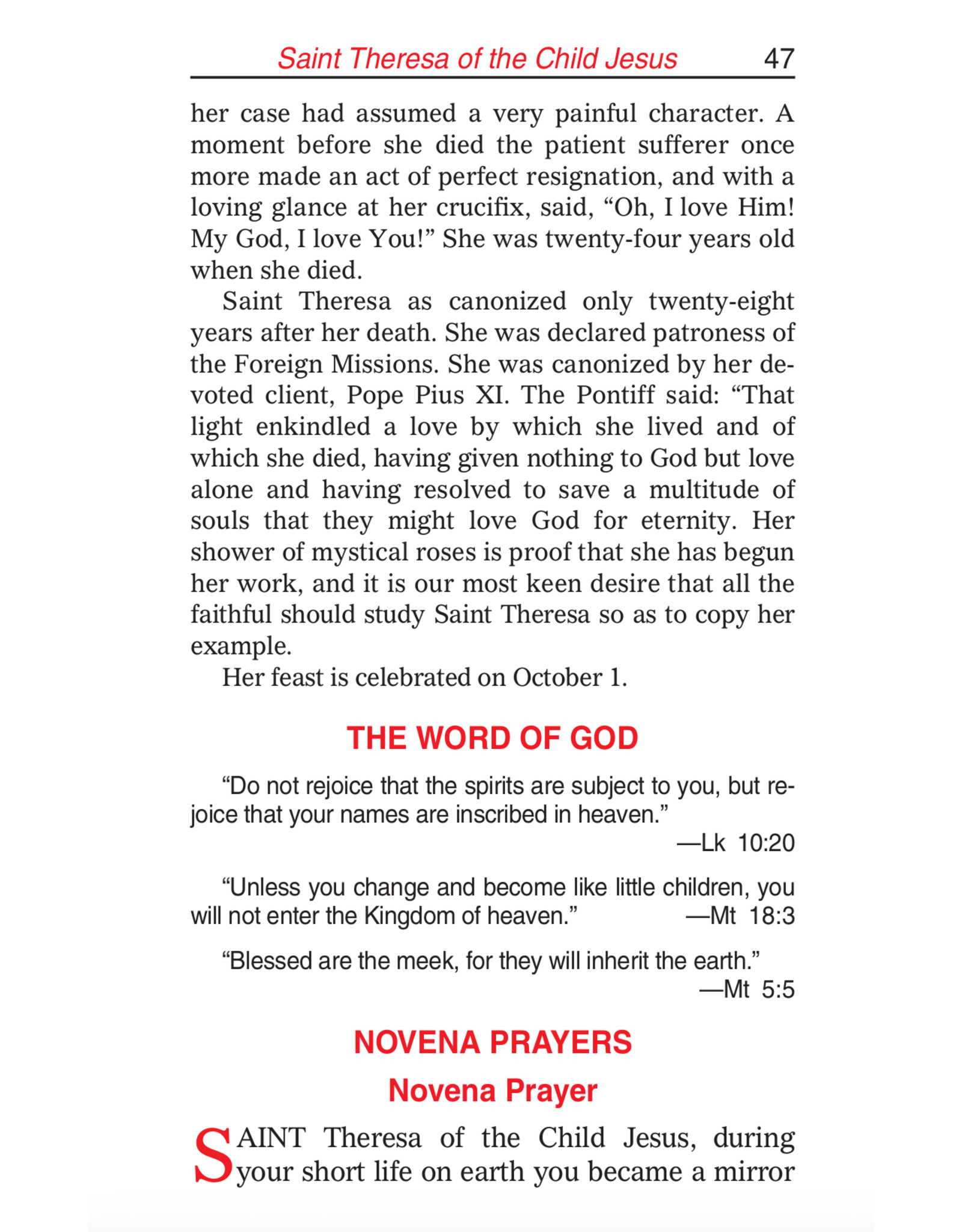 Catholic Book Publishing Favorite Novenas to the Saints