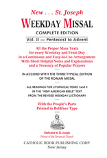 Catholic Book Publishing St. Joseph Weekday Missal (Vol. II/Pentecost to Advent)