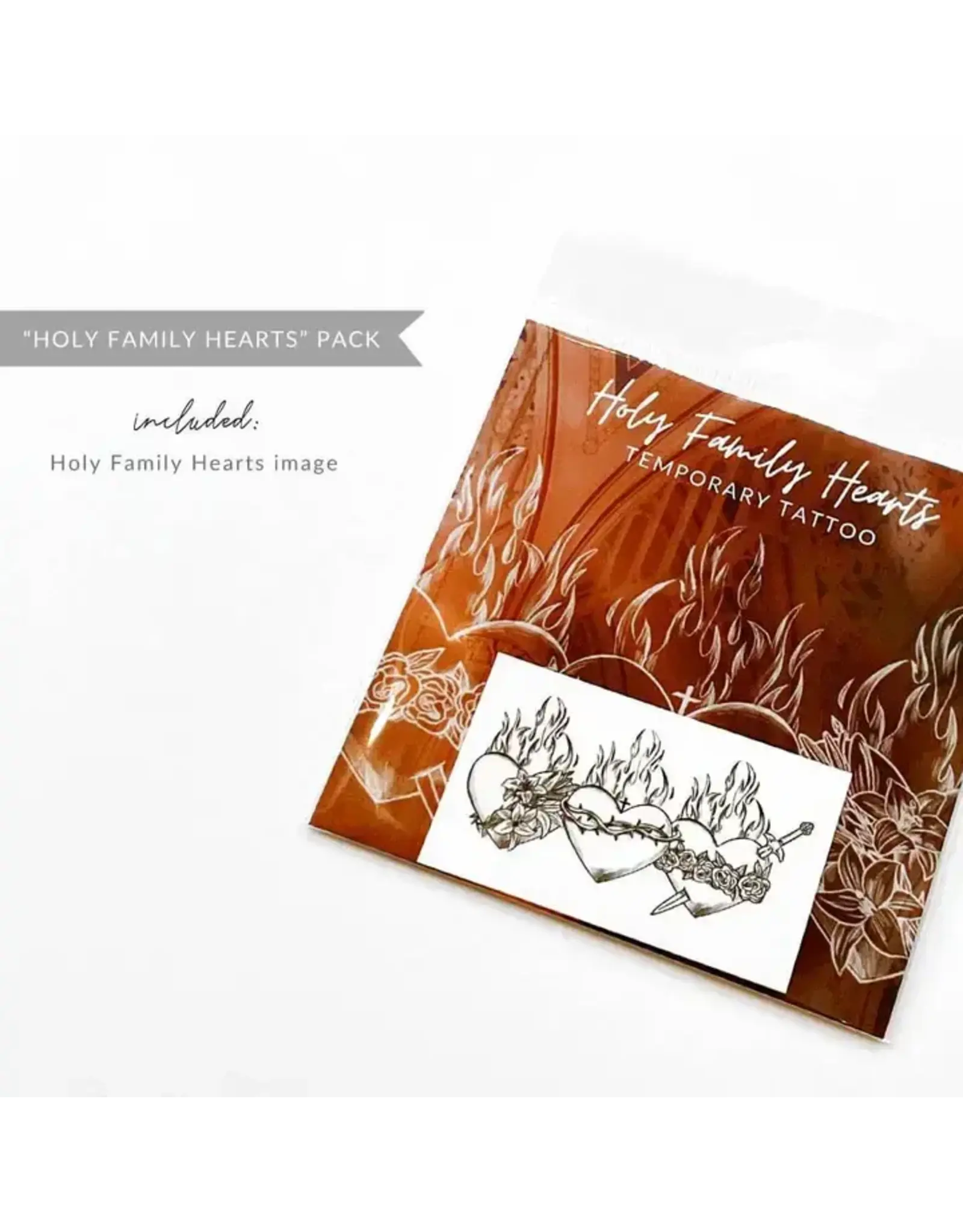 Just Love Prints Temporary Tattoos - Holy Family Hearts