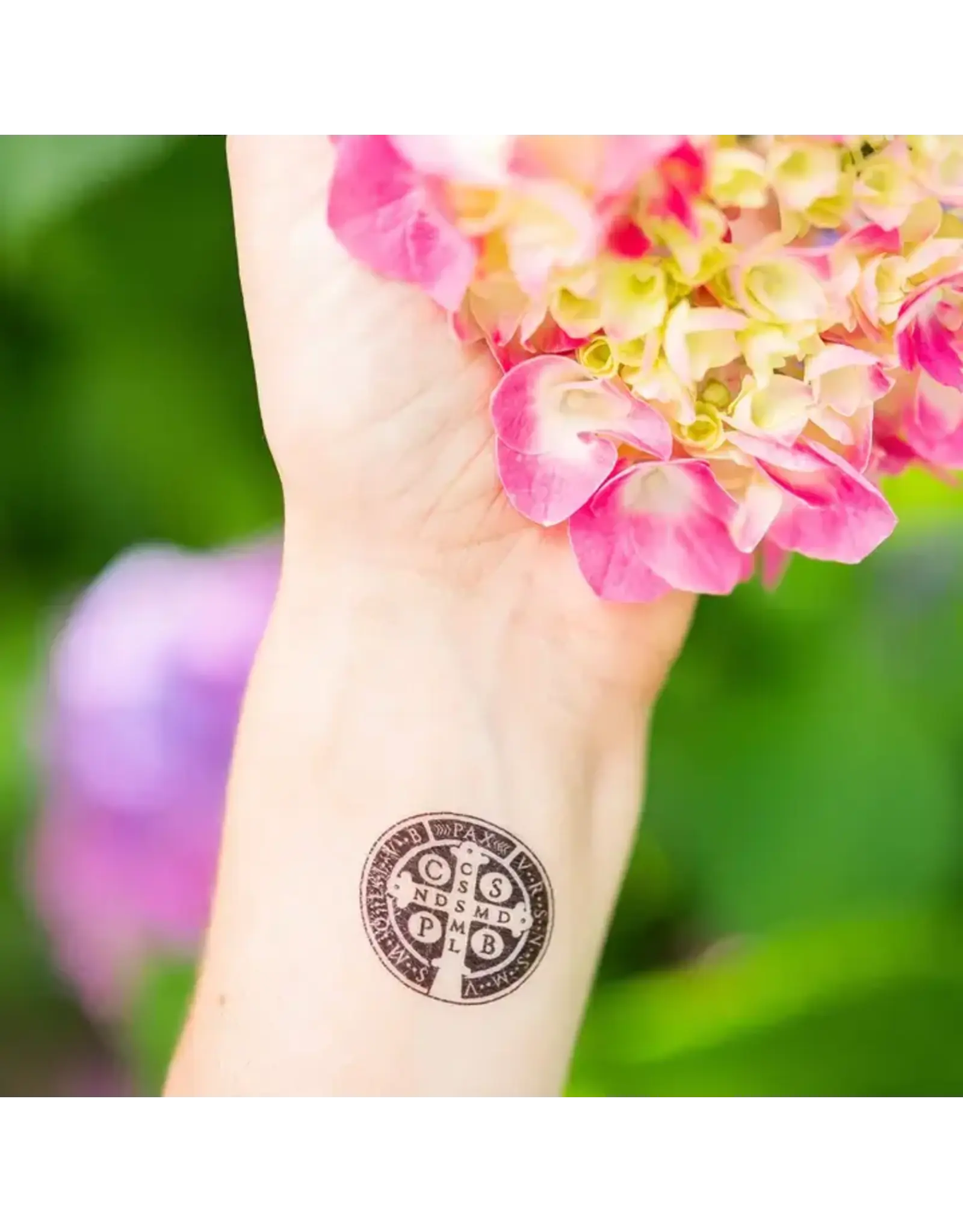 Just Love Prints Temporary Tattoos - St. Benedict Medal