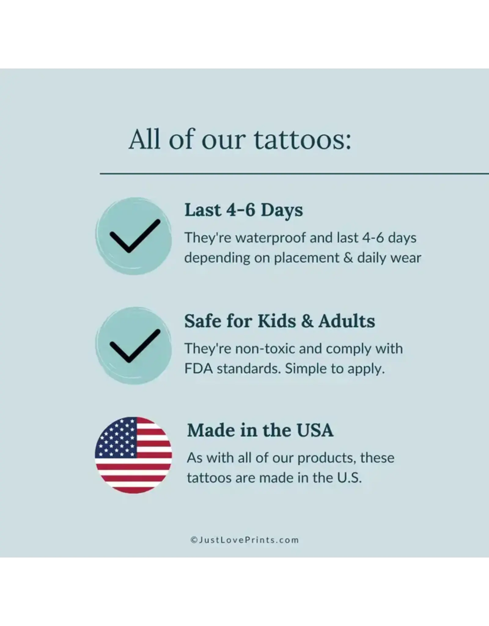 Just Love Prints Temporary Tattoos - St. Benedict Medal