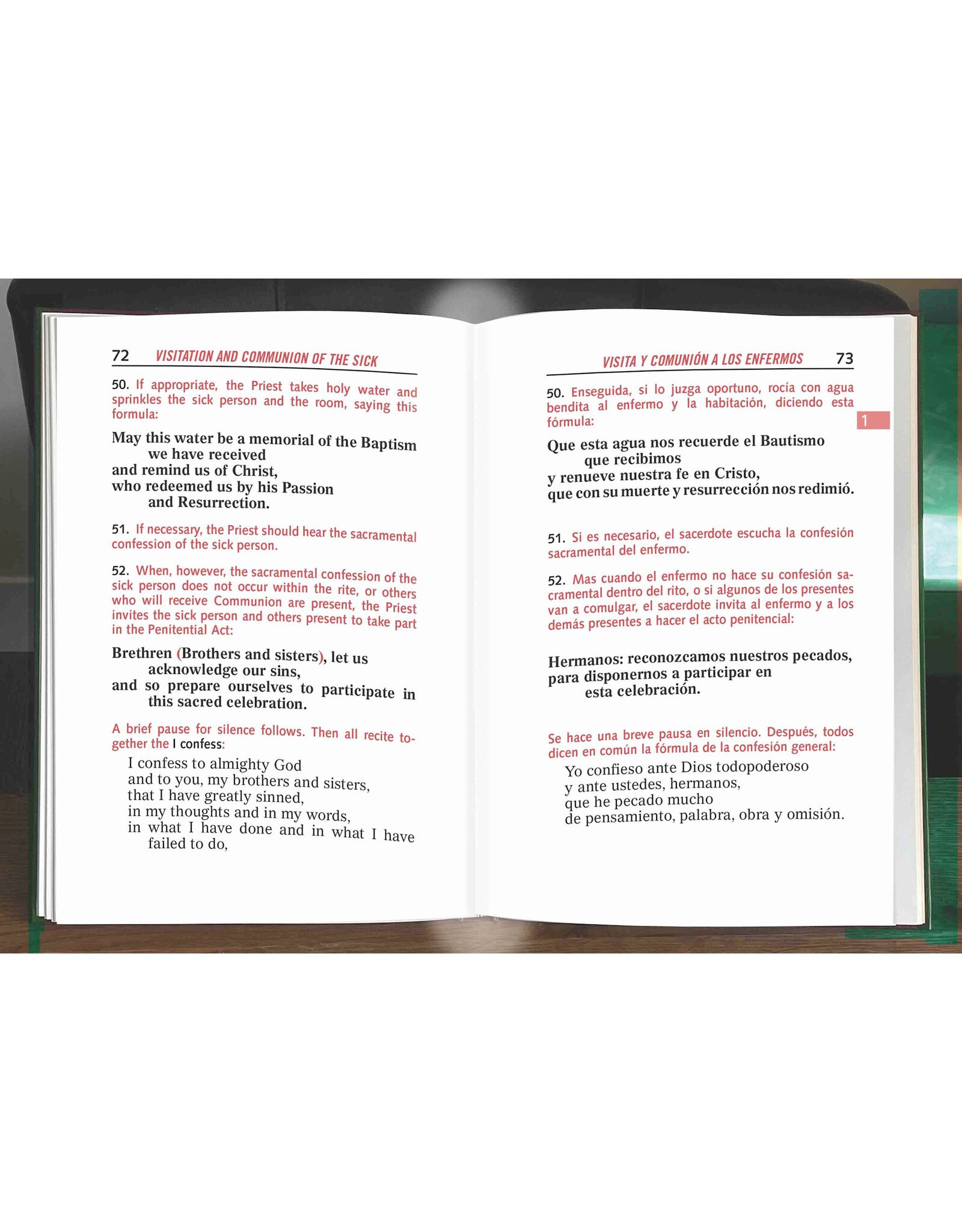 Catholic Book Publishing Order of the Anointing of the Sick & of their Pastoral Care (Bilingual Pocket Edition)