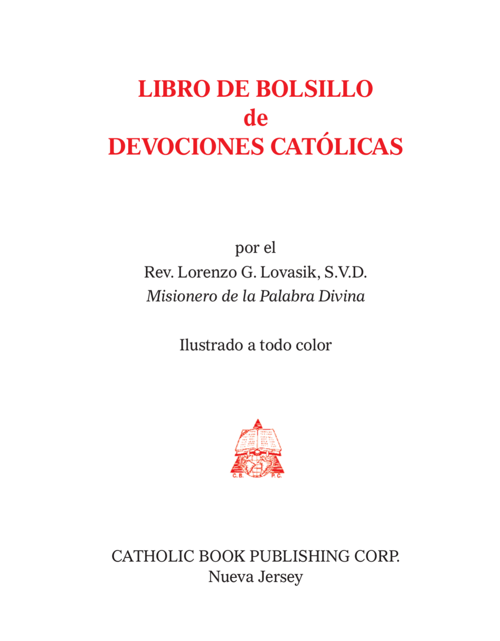 Catholic Book Publishing Libro de Bolsillo de Devociones Catolicas