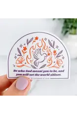 Just Love Prints Sticker - Set the World Ablaze (St. Catherine of Siena)