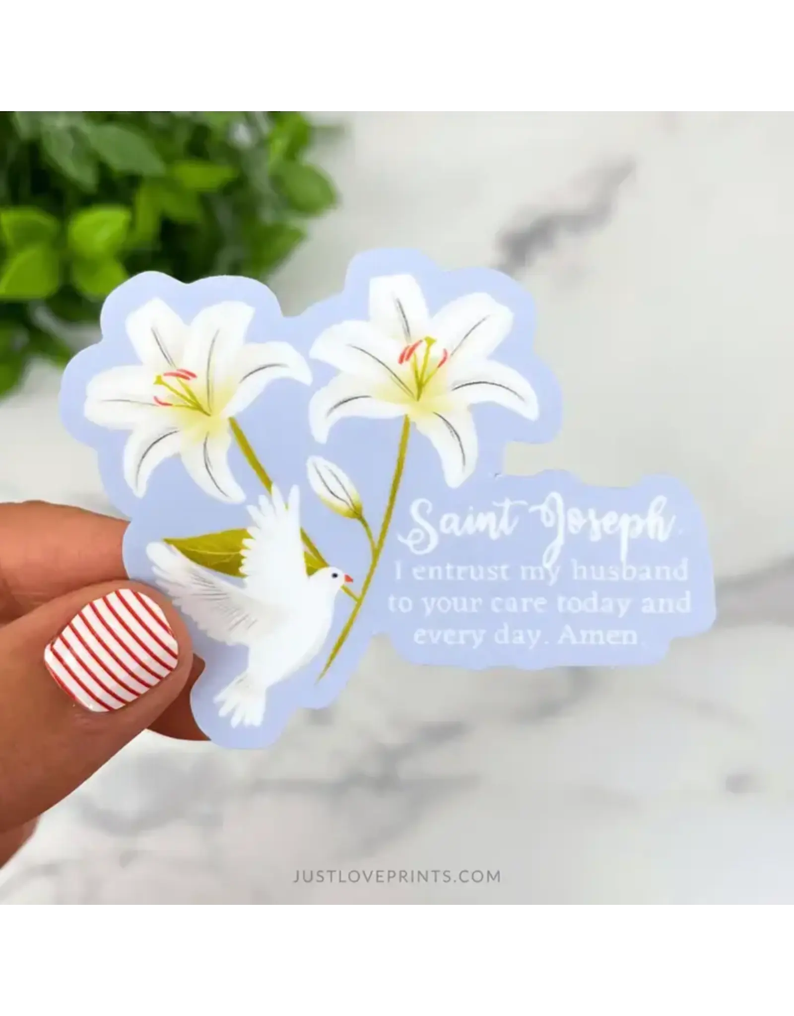Just Love Prints Sticker - St. Joseph Husband Prayer