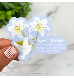 Just Love Prints Sticker - St. Joseph Husband Prayer