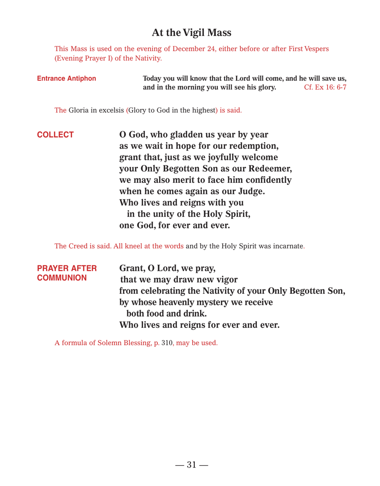 Catholic Book Publishing Excerpts from the Roman Missal: Chapel Clothbound Edition