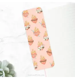 Just Love Prints Bookmark - Holy Family Hearts Pattern