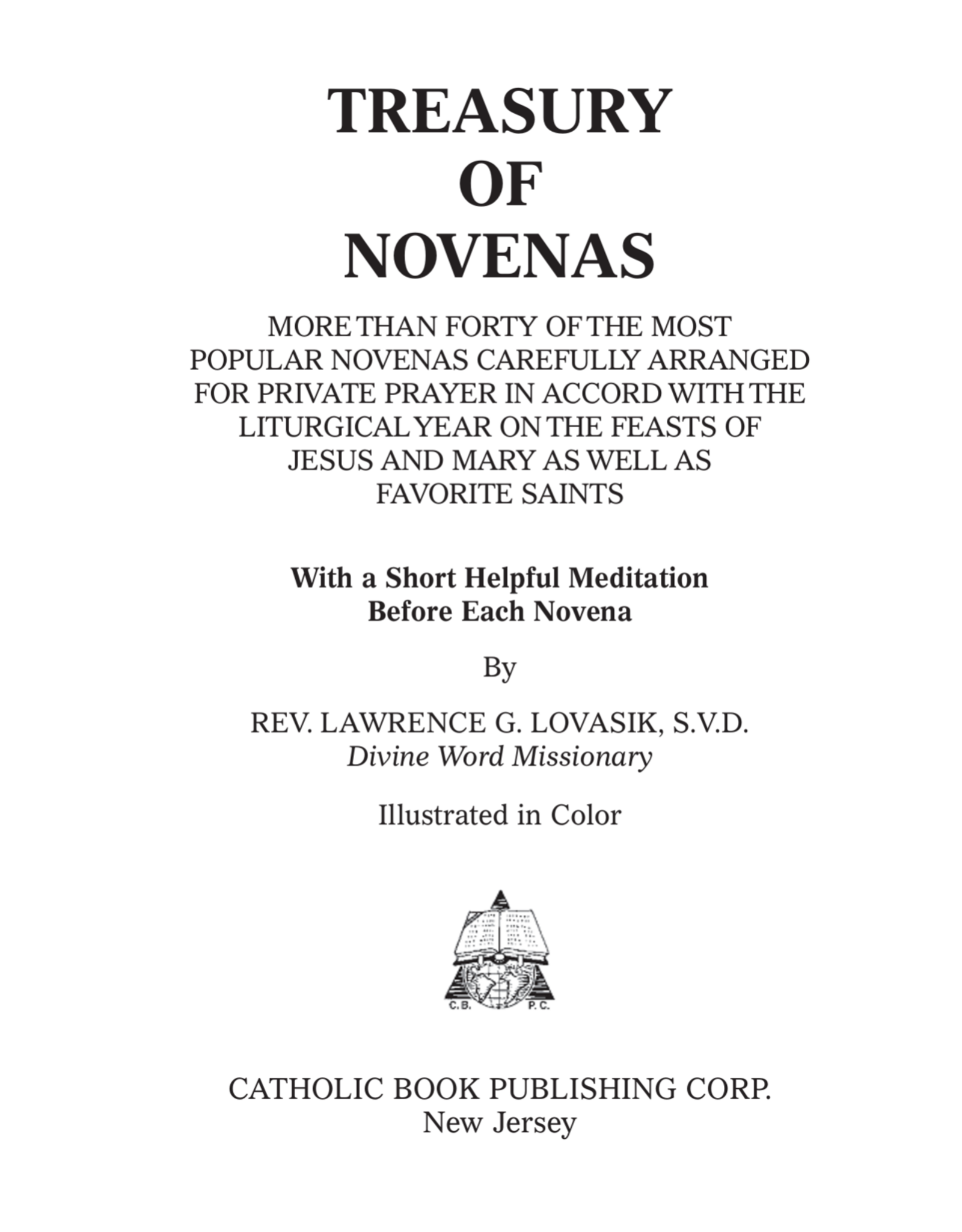 Catholic Book Publishing Treasury of Novenas