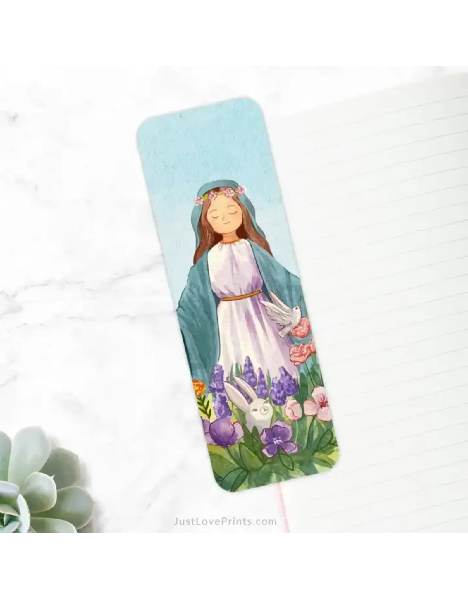 Just Love Prints Bookmark - Mary's Garden