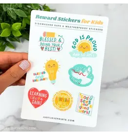 Just Love Prints Sticker Sheet - Catholic Kid Reward