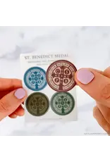 Just Love Prints Sticker Sheet - Mini Masculine St. Benedict Medal