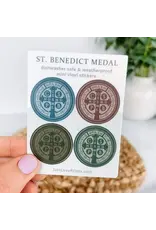 Just Love Prints Sticker Sheet - Mini Masculine St. Benedict Medal