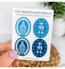 Just Love Prints Sticker Sheet - Mini Miraculous Medal