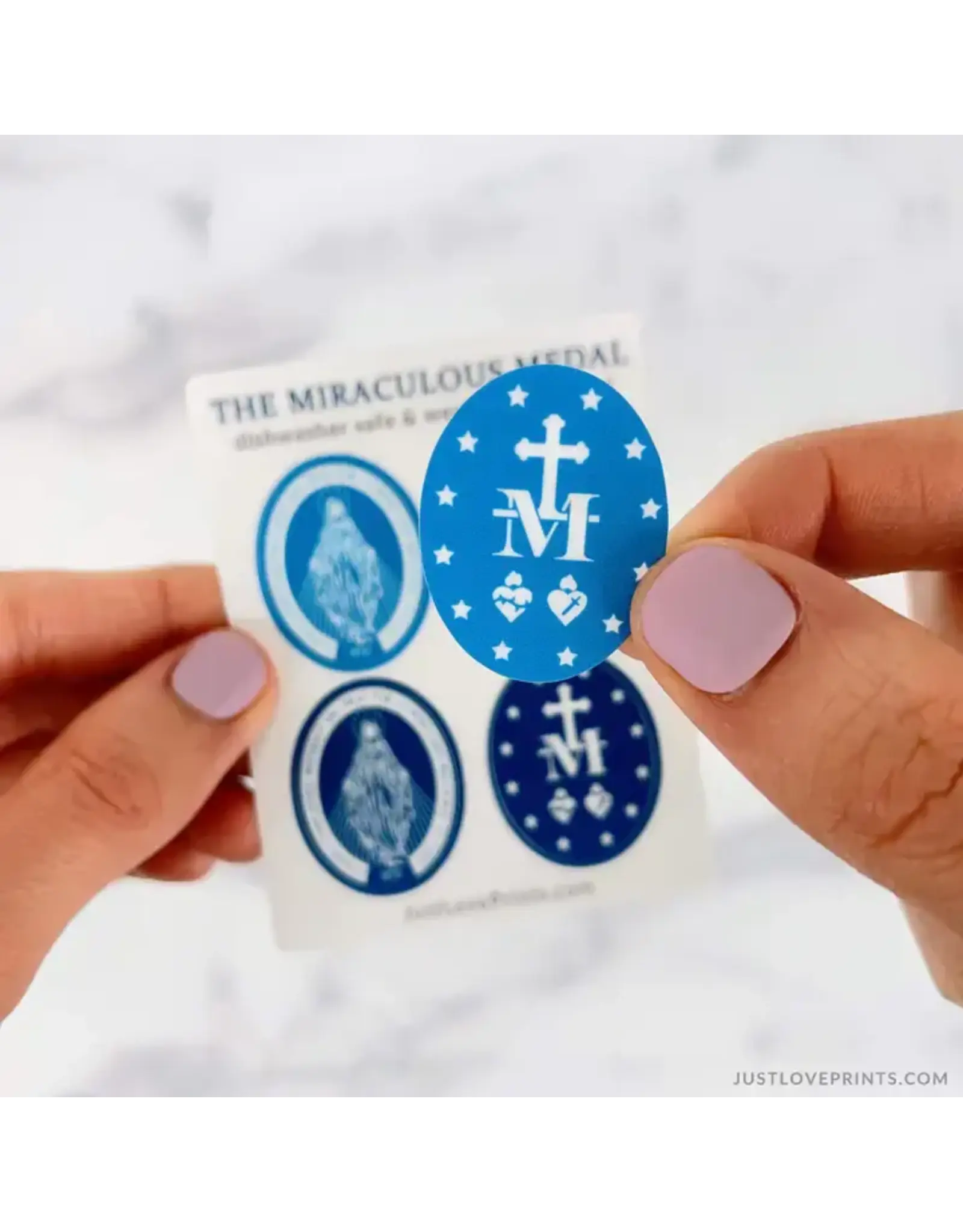 Just Love Prints Sticker Sheet - Mini Miraculous Medal